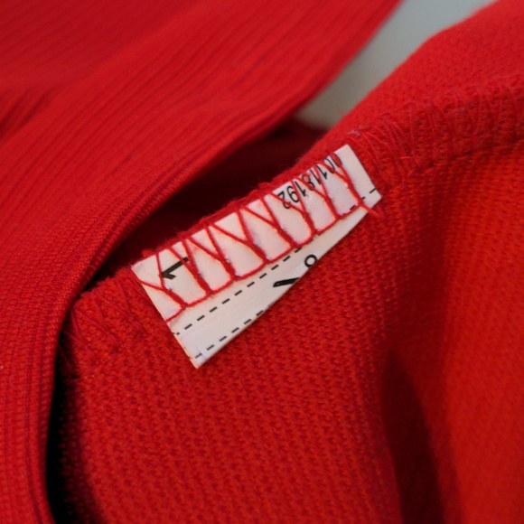 Red Ribbed Mini Dress - Picture 6 of 7